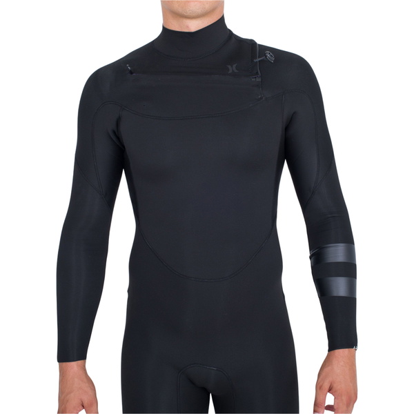 2026 Hurley Mens Air 3/2mm Chest Zip Wetsuit MFS0013312 - Black